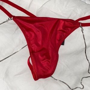 Nwt VS v string with rhinestones ax